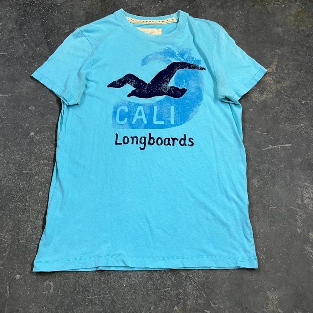 Hollister Cali Longboards Surf Muscle Tee Blue Y2K Skater Mens Medium